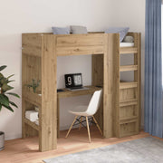 Loftbed met bureau 203x111,5x175 cm artisan eiken