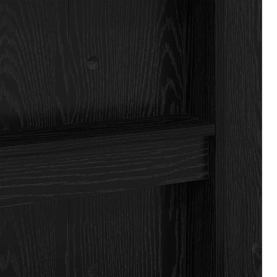 Loft Bedframe met Bureau Zwart Eiken 100 x 200 cm Bewerkt hout