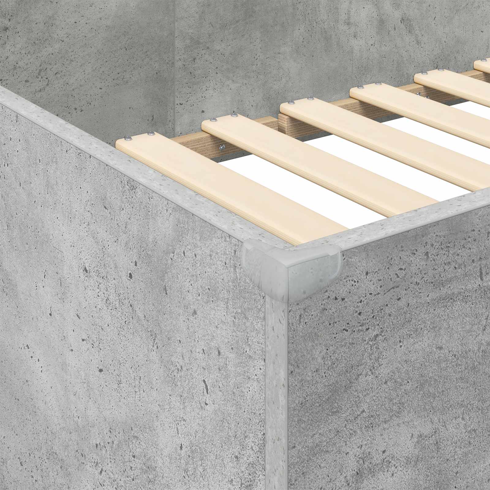 Loft Bedframe met Bureau met opslag Bewerkt hout