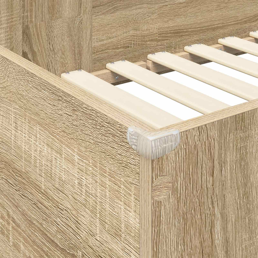 Loft Bedframe met Bureau met opslag Bewerkt hout