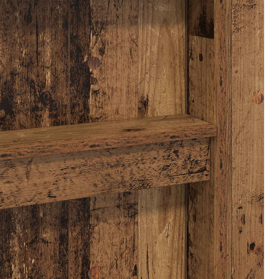 Loft Bedframe met Bureau Oudhout 100 x 200 cm Bewerkt hout