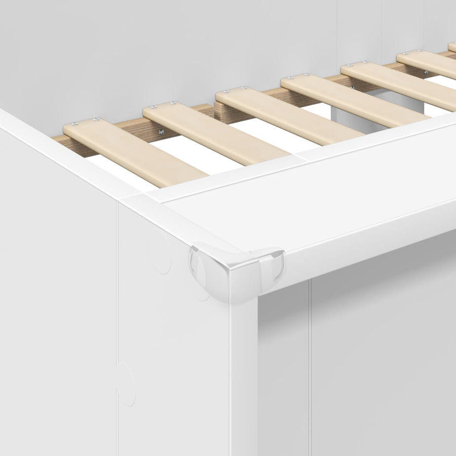 Bunk Bed voor Kinderen met opslag Wit 75 x 190 cm Bewerkt hout