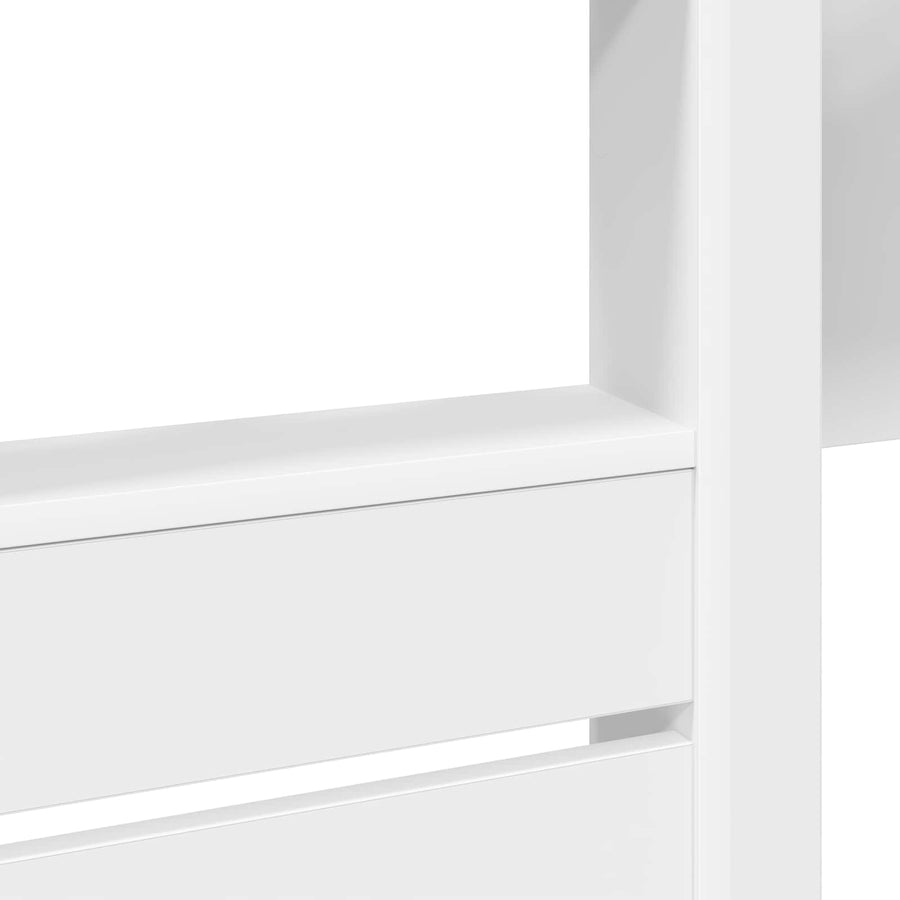Bunk Bed voor Kinderen met opslag Wit 75 x 190 cm Bewerkt hout