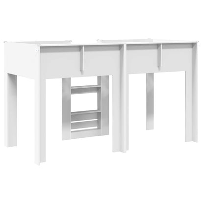 Bunk Bed voor Kinderen met opslag Wit 75 x 190 cm Bewerkt hout