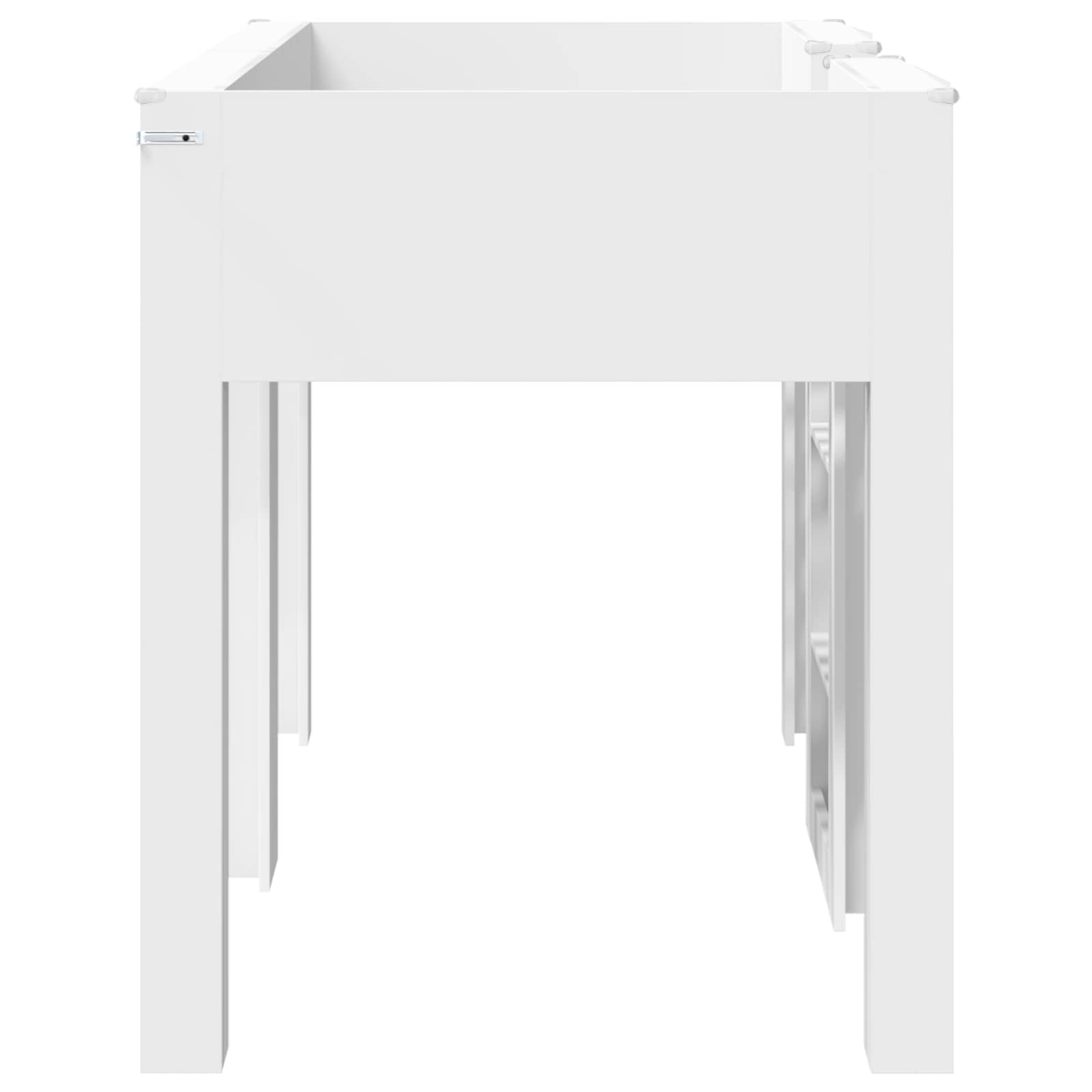 Bunk Bed voor Kinderen met opslag Wit 75 x 190 cm Bewerkt hout