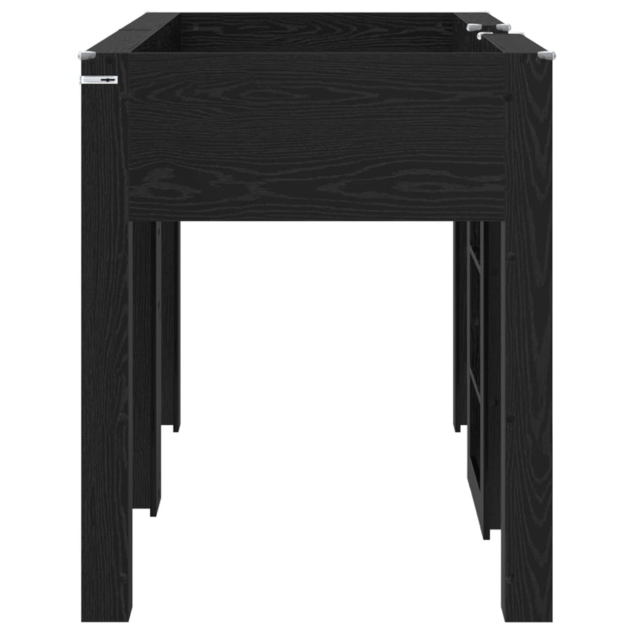 Bunk Bed voor Kinderen Zwart Eiken 75 x 190 cm Bewerkt hout