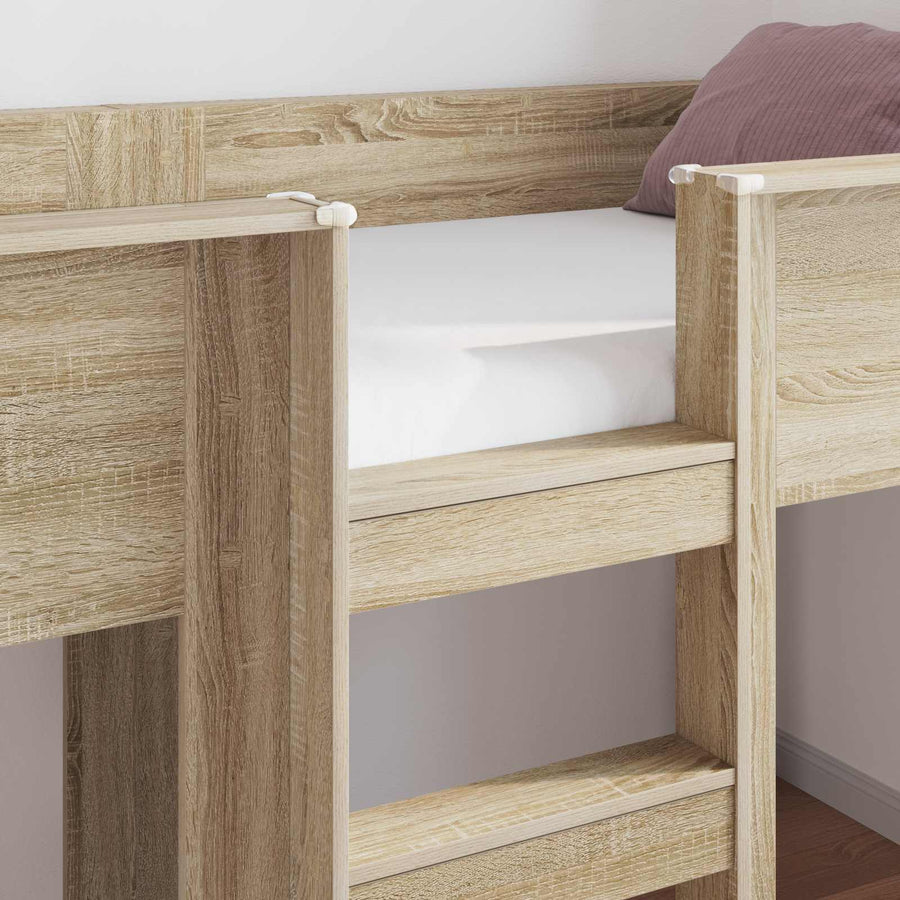 Bunk Bed voor Kinderen Sonoma Eiken 75 x 190 cm Bewerkt hout