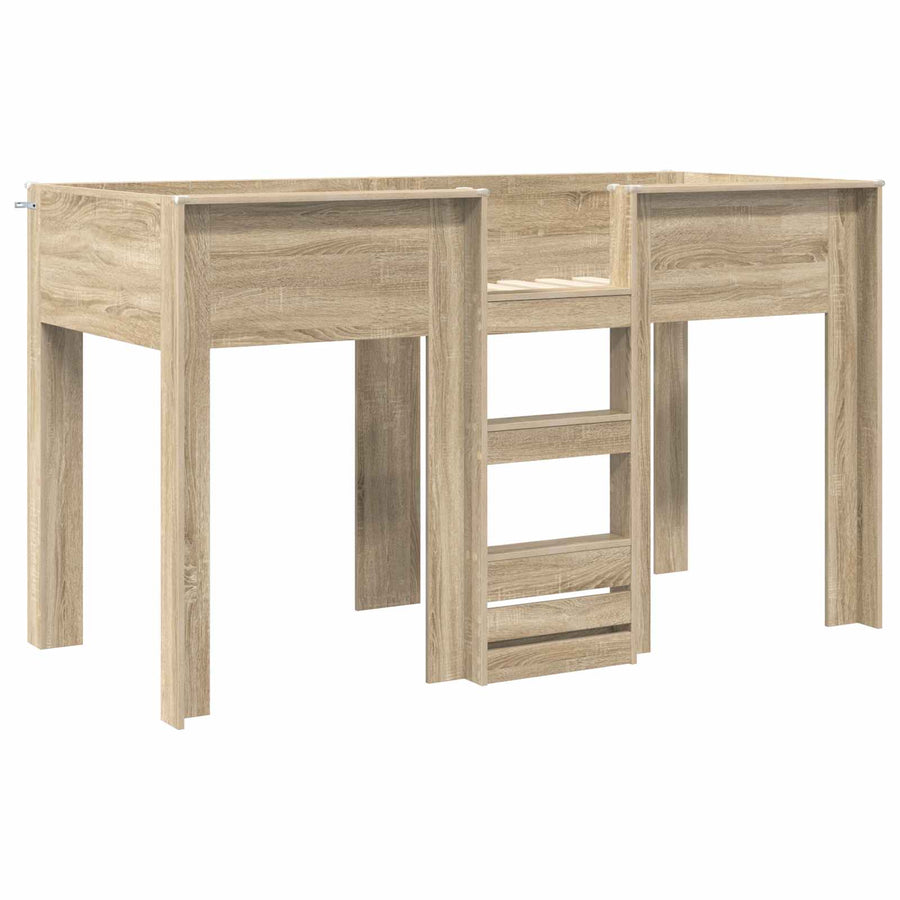 Bunk Bed voor Kinderen Sonoma Eiken 75 x 190 cm Bewerkt hout