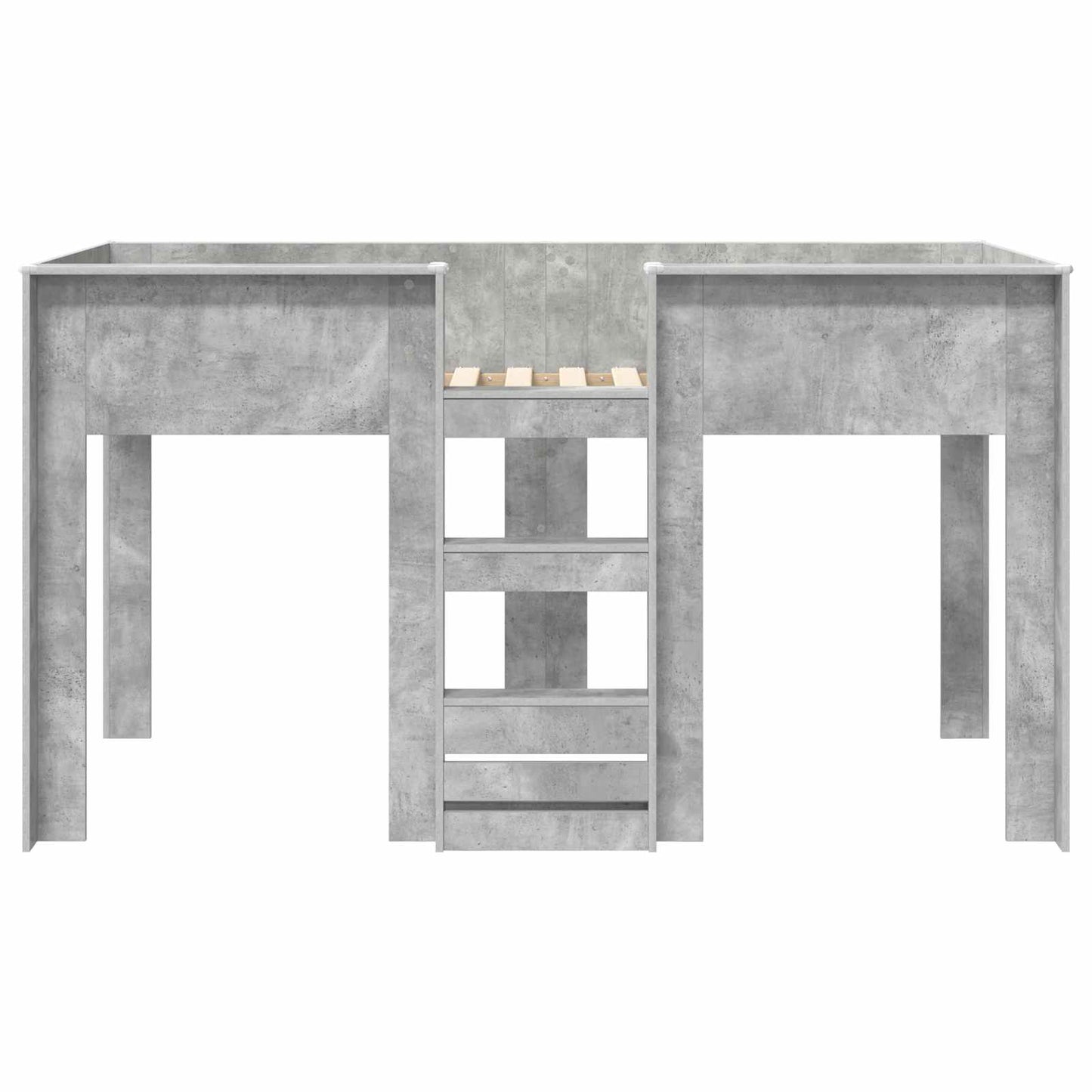Bunk Bed voor Kinderen Beton Grijs 75 x 190 cm Bewerkt hout