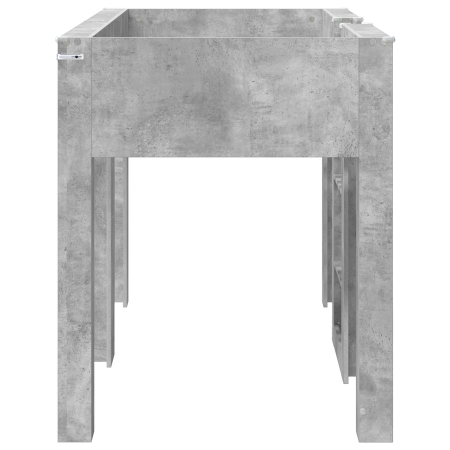 Bunk Bed voor Kinderen Beton Grijs 75 x 190 cm Bewerkt hout