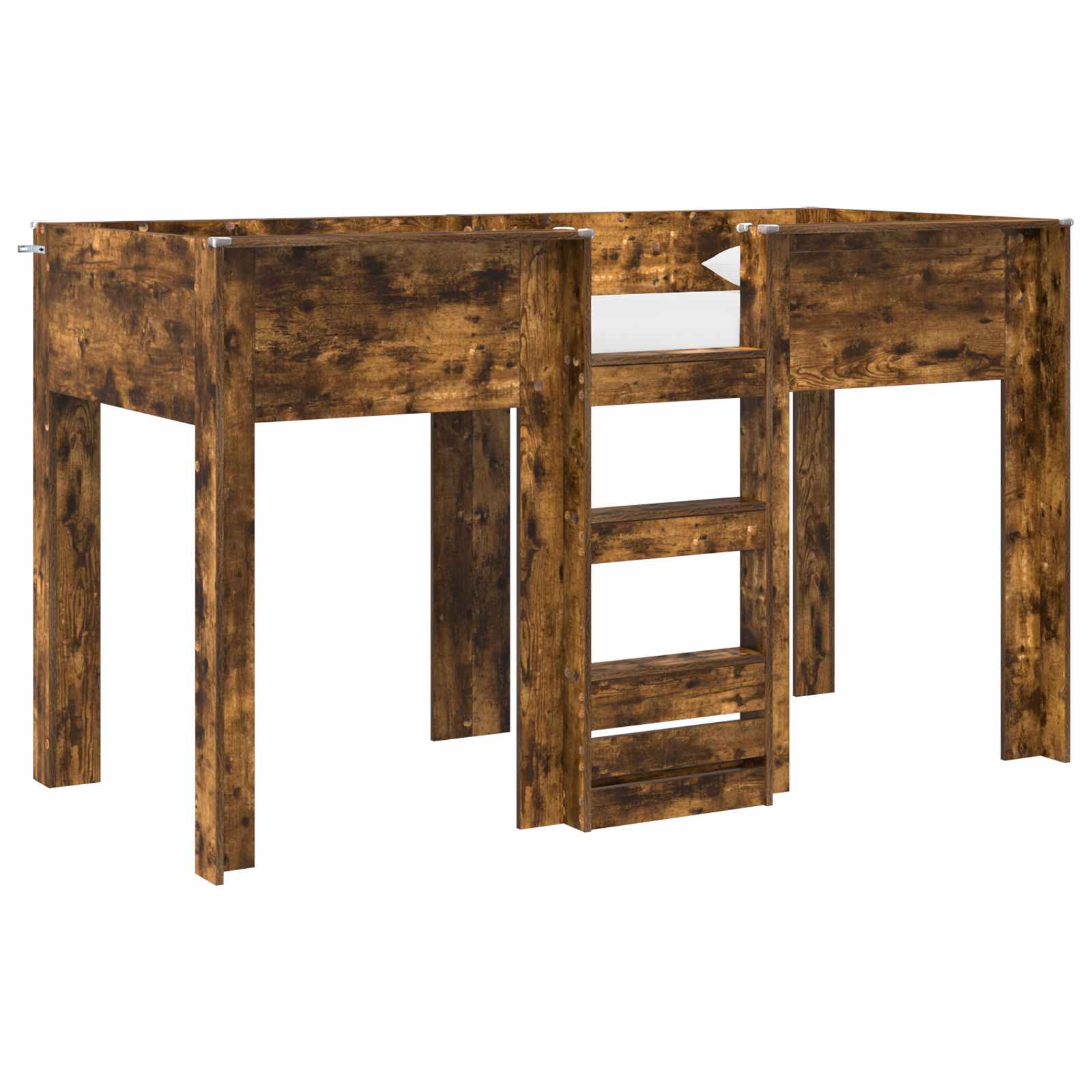Bunk Bed voor Kinderen Gerookt eiken 75 x 190 cm Bewerkt hout