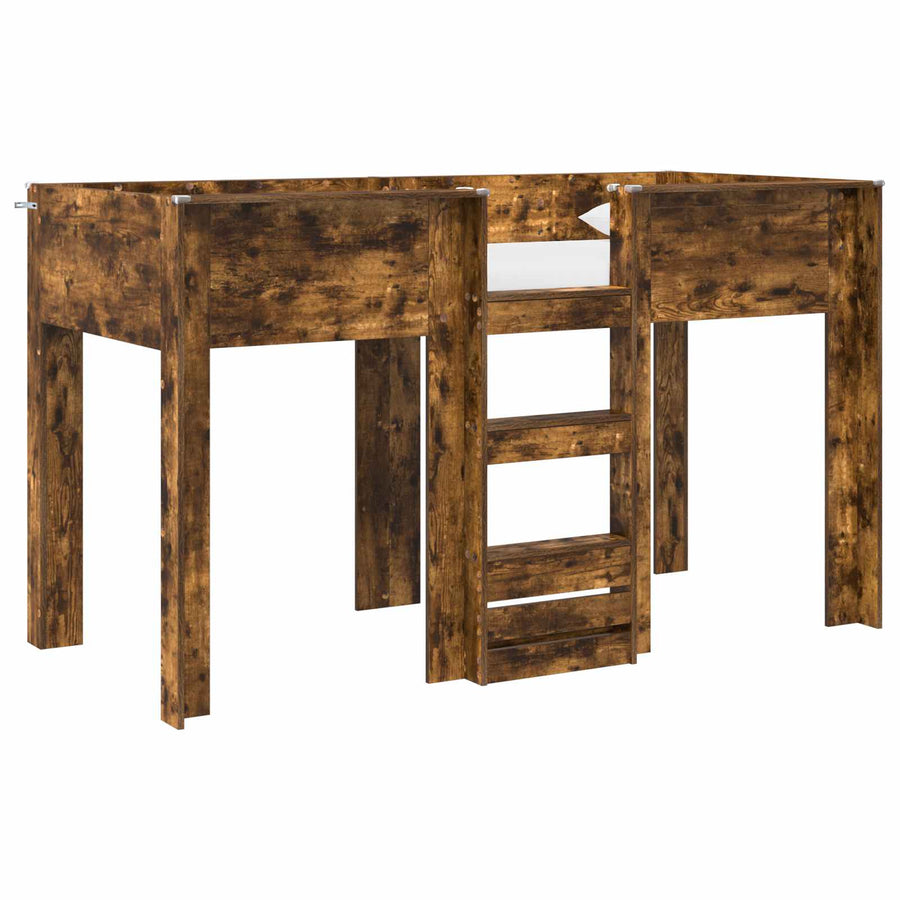 Bunk Bed voor Kinderen Gerookt eiken 75 x 190 cm Bewerkt hout