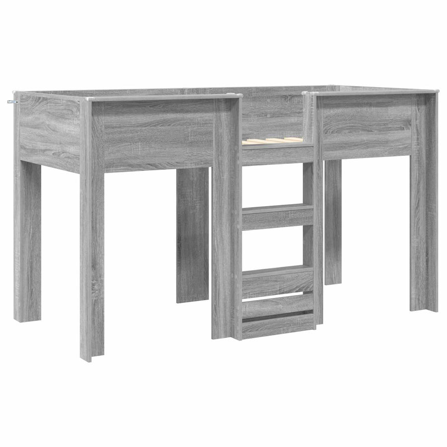 Bunk Bed voor Kinderen Grijs Sonoma 75 x 190 cm Bewerkt hout