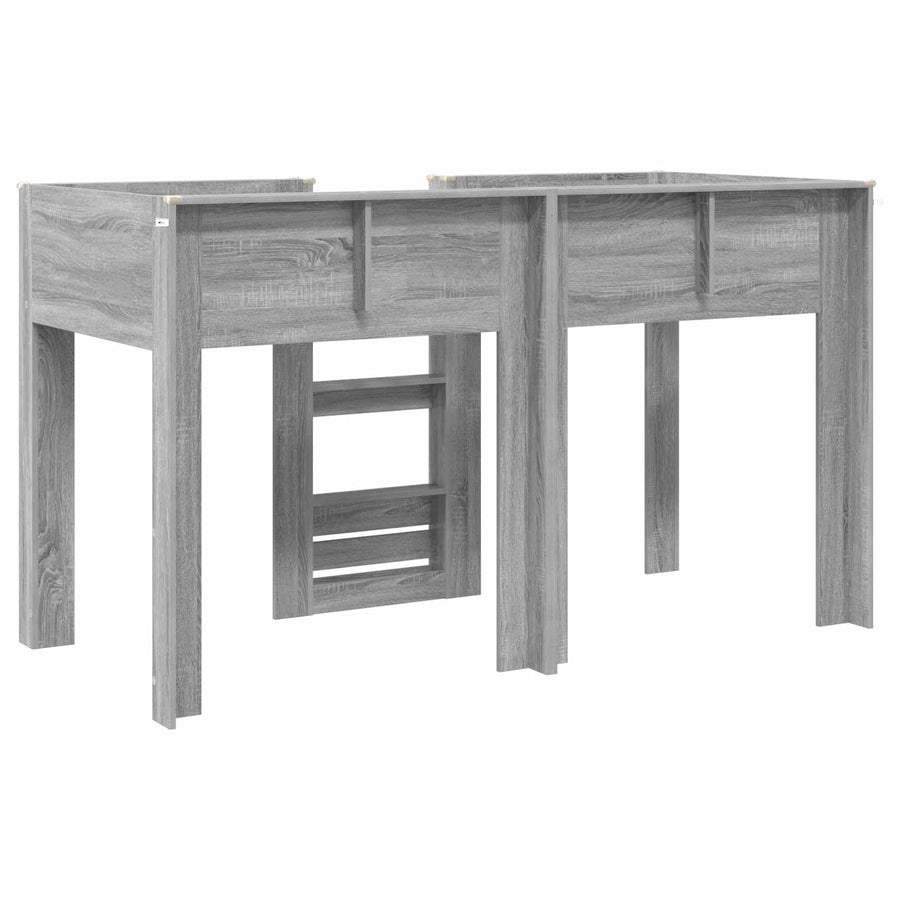 Bunk Bed voor Kinderen Grijs Sonoma 75 x 190 cm Bewerkt hout