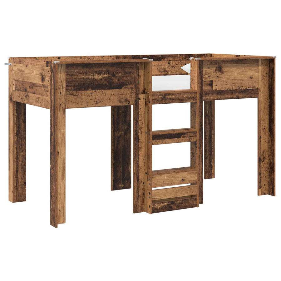 Bunk Bed voor Kinderen Oudhout 75 x 190 cm Bewerkt hout