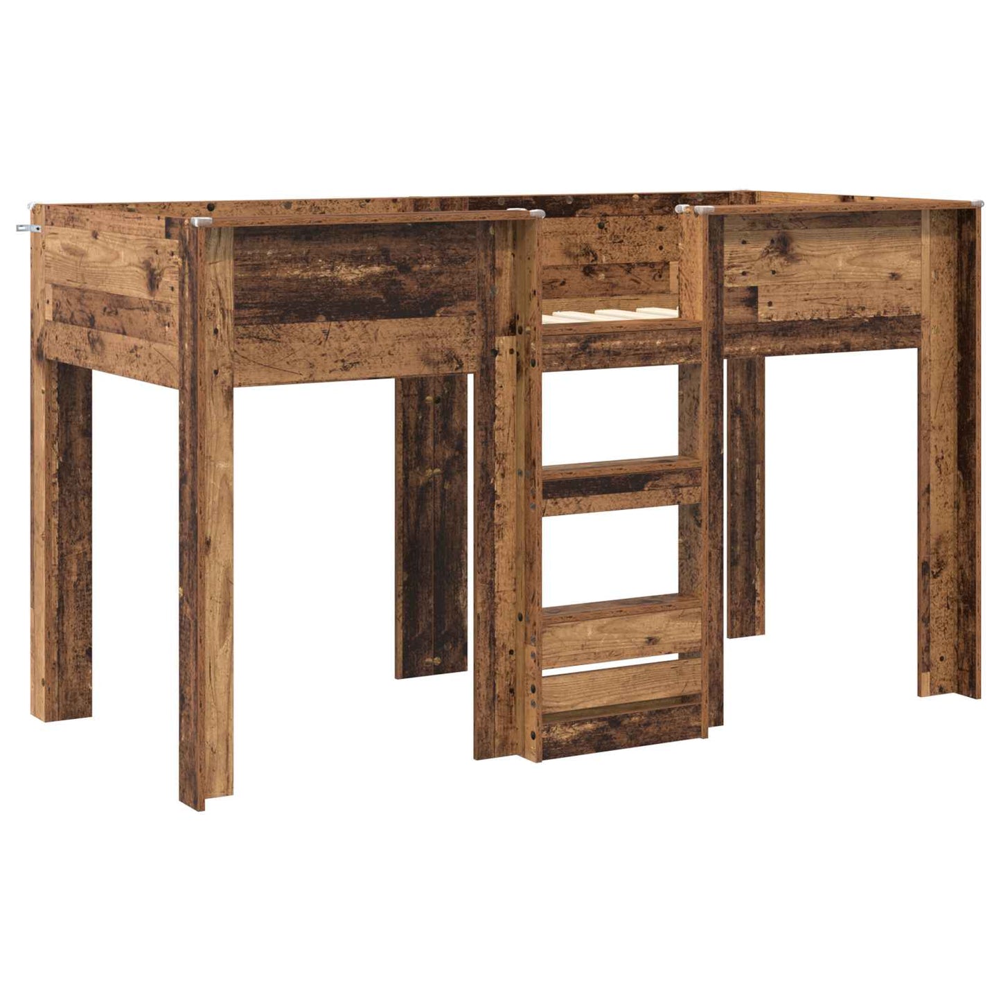 Bunk Bed voor Kinderen Oudhout 75 x 190 cm Bewerkt hout