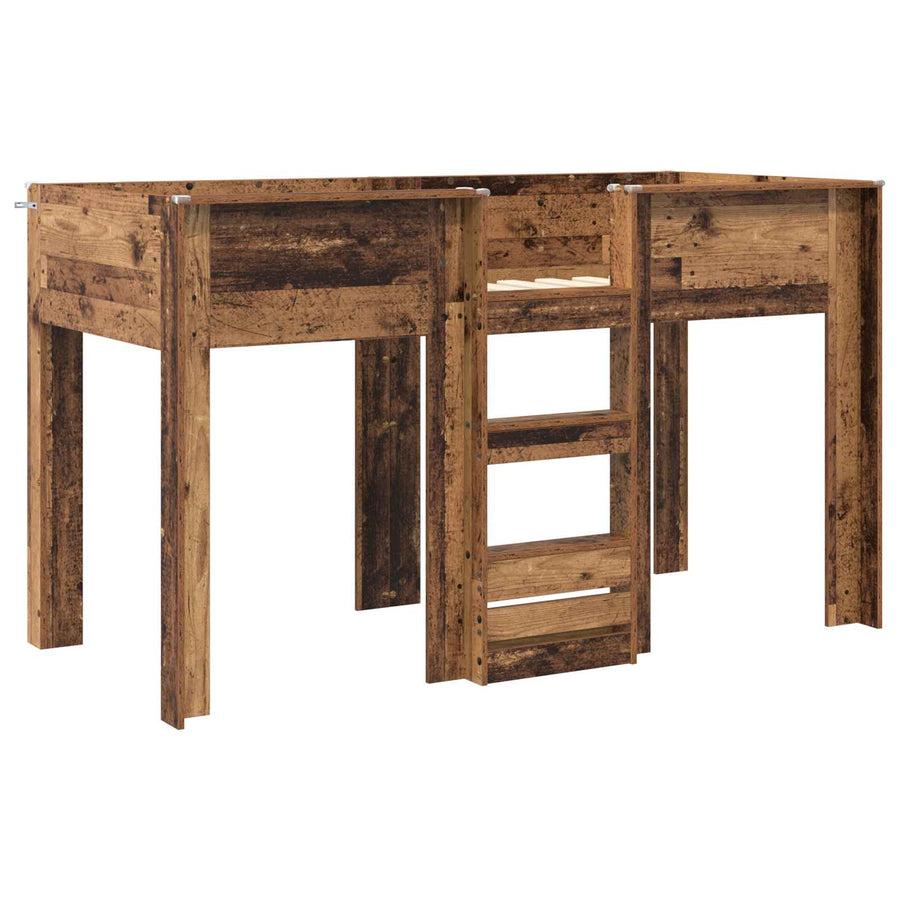 Bunk Bed voor Kinderen Oudhout 75 x 190 cm Bewerkt hout