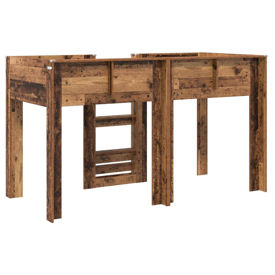 Bunk Bed voor Kinderen Oudhout 75 x 190 cm Bewerkt hout