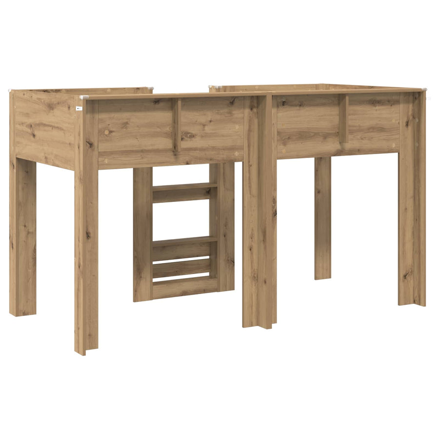 Bunk Bed voor Kinderen Artisan Eiken 75 x 190 cm Bewerkt hout