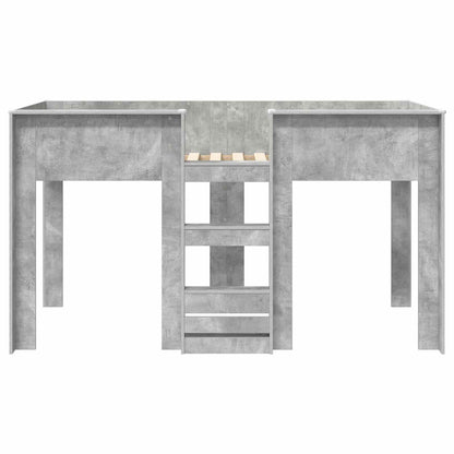 Bunk Bed voor Kinderen Beton Grijs 90 x 190 cm Bewerkt hout