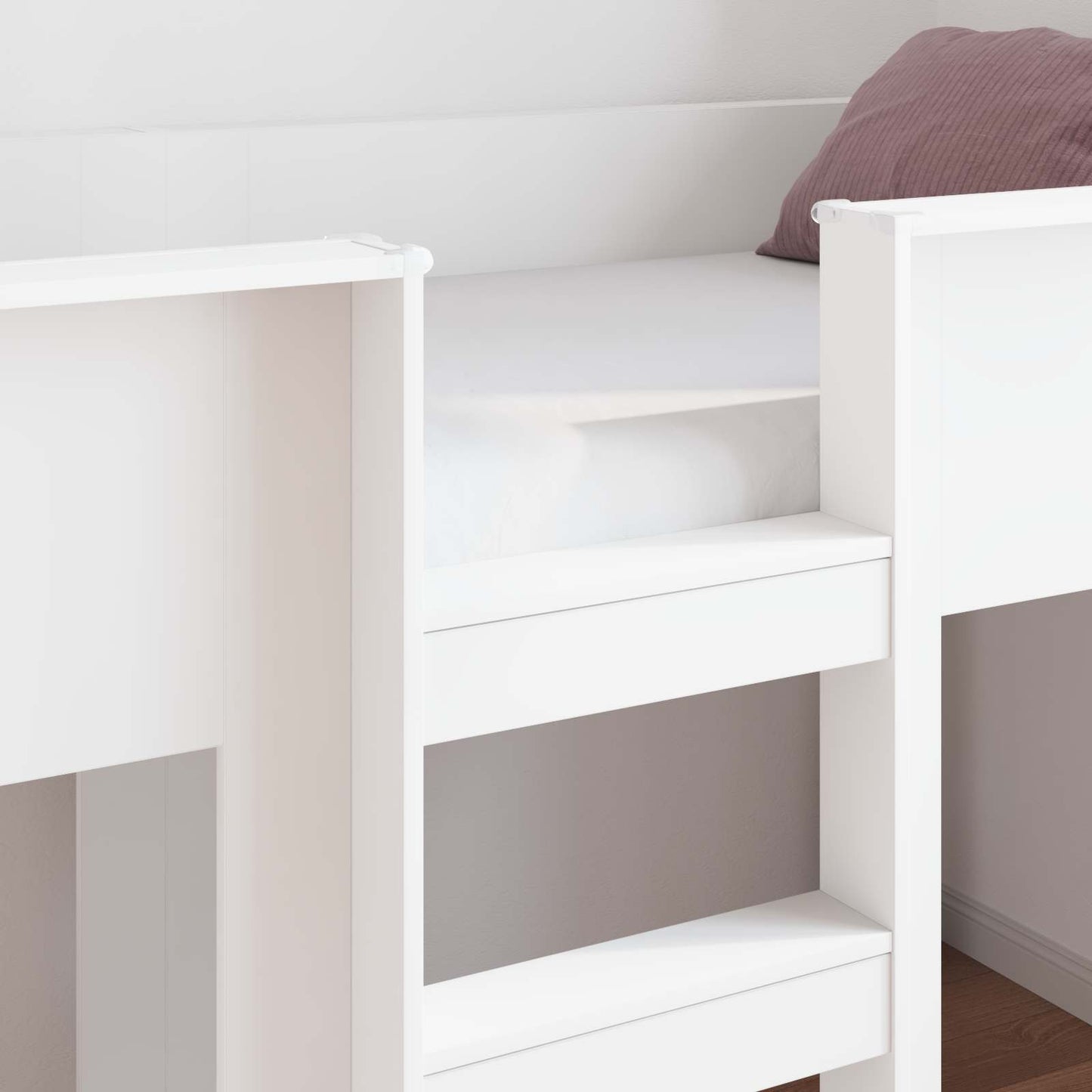 Bunk Bed voor Kinderen met opslag Wit 80 x 200 cm Bewerkt hout
