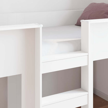 Bunk Bed voor Kinderen met opslag Wit 80 x 200 cm Bewerkt hout