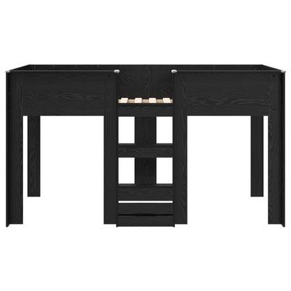 Bunk Bed voor Kinderen Zwart Eiken 80 x 200 cm Bewerkt hout