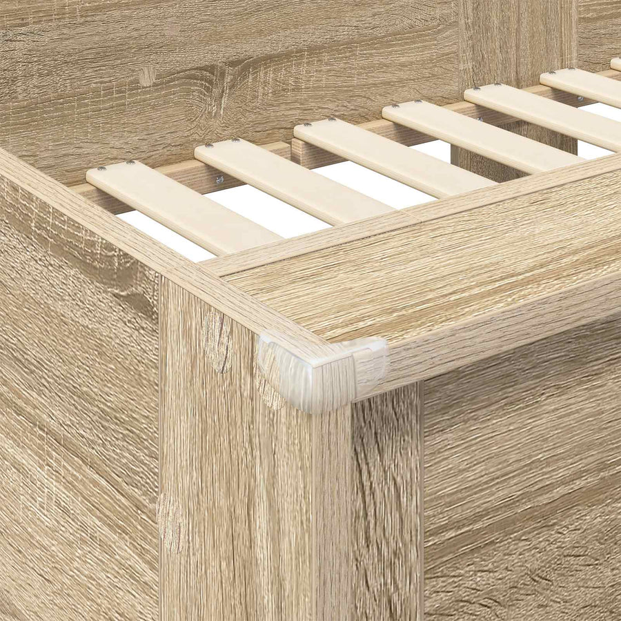 Bunk Bed voor Kinderen Sonoma Eiken 80 x 200 cm Bewerkt hout