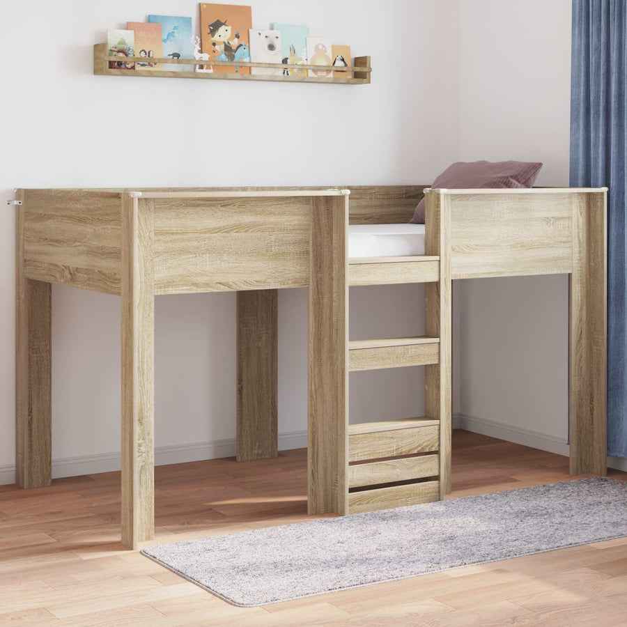 Bunk Bed voor Kinderen Sonoma Eiken 80 x 200 cm Bewerkt hout
