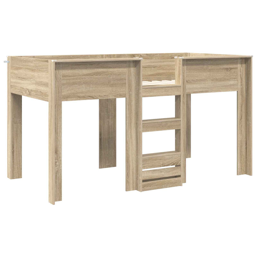 Bunk Bed voor Kinderen Sonoma Eiken 80 x 200 cm Bewerkt hout