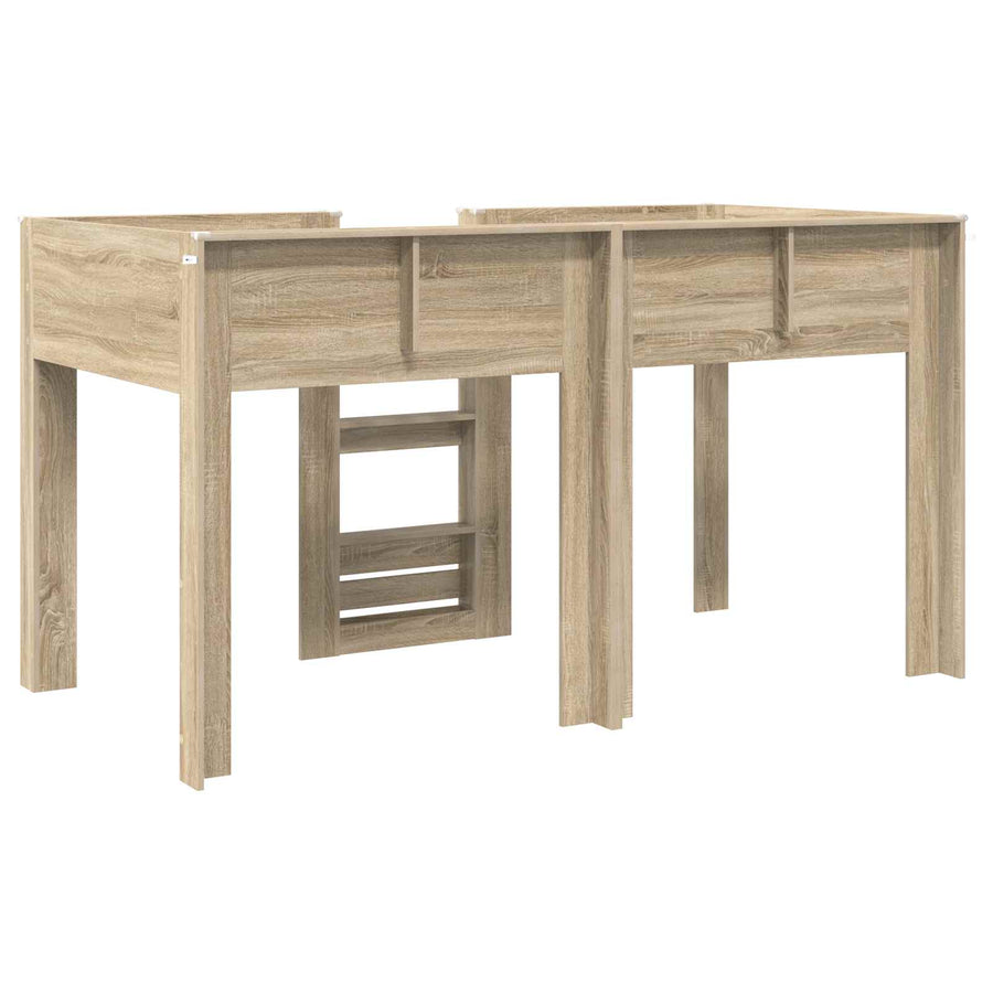 Bunk Bed voor Kinderen Sonoma Eiken 80 x 200 cm Bewerkt hout