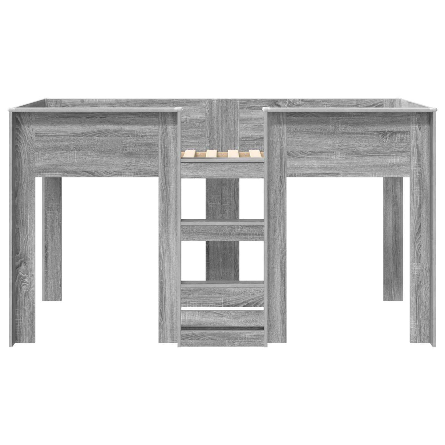 Bunk Bed voor Kinderen Grijs Sonoma 80 x 200 cm Bewerkt hout