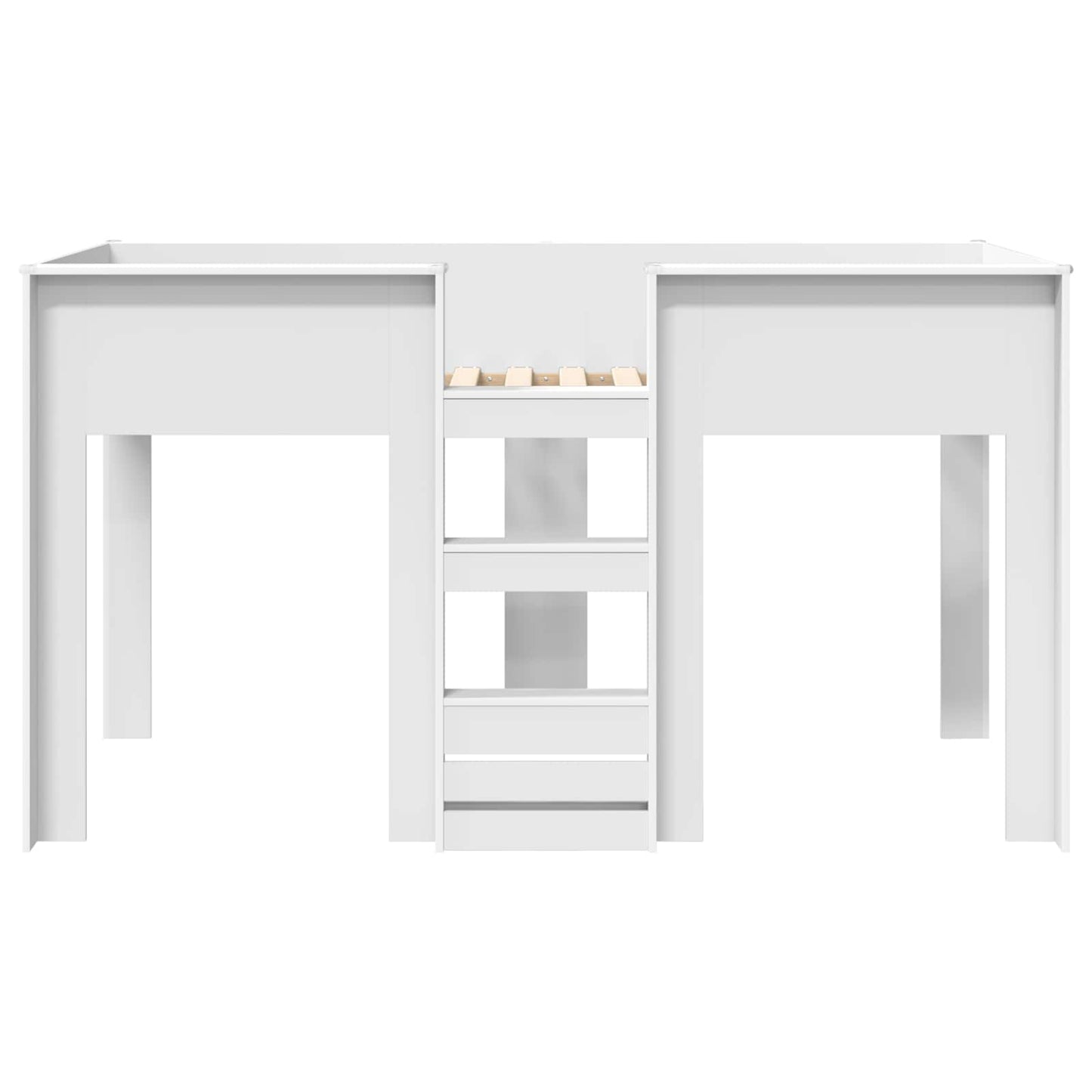 Bunk Bed voor Kinderen met opslag Wit 90 x 200 cm Bewerkt hout