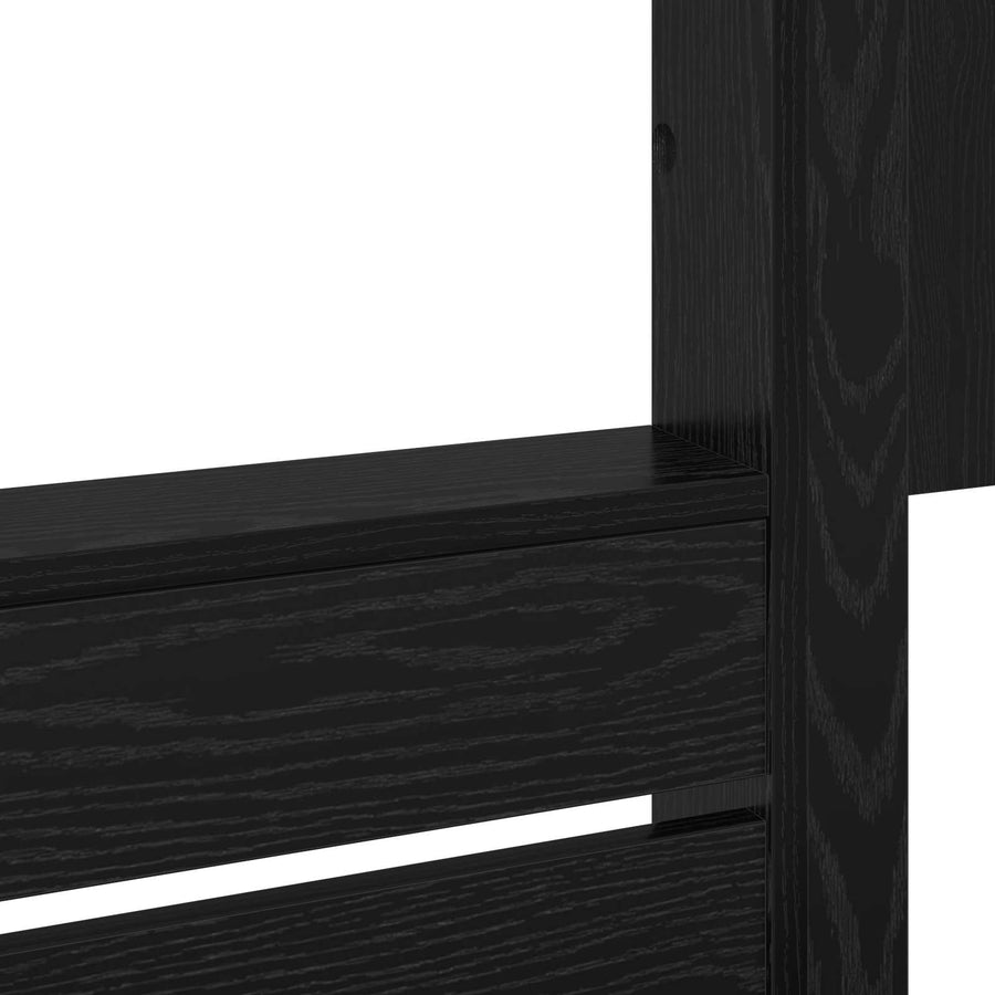 Bunk Bed voor Kinderen Zwart Eiken 90 x 200 cm Bewerkt hout