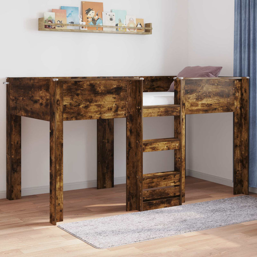 Bunk Bed voor Kinderen Gerookt eiken 90 x 200 cm Bewerkt hout