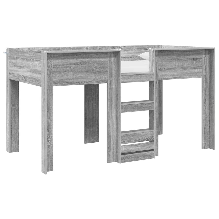 Bunk Bed voor Kinderen Grijs Sonoma 90 x 200 cm Bewerkt hout