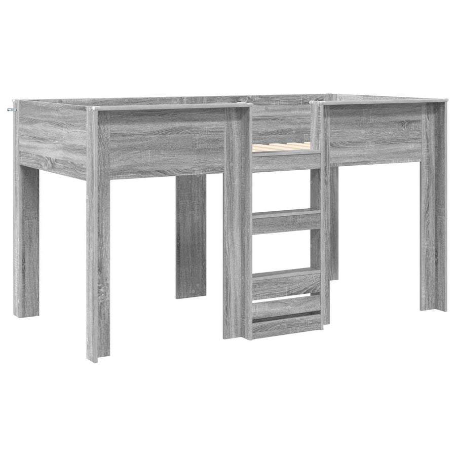 Bunk Bed voor Kinderen Grijs Sonoma 90 x 200 cm Bewerkt hout