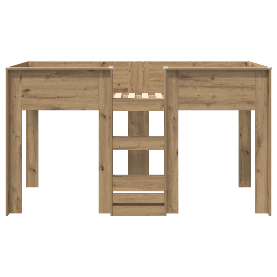 Bunk Bed voor Kinderen Artisan Eiken 90 x 200 cm Bewerkt hout