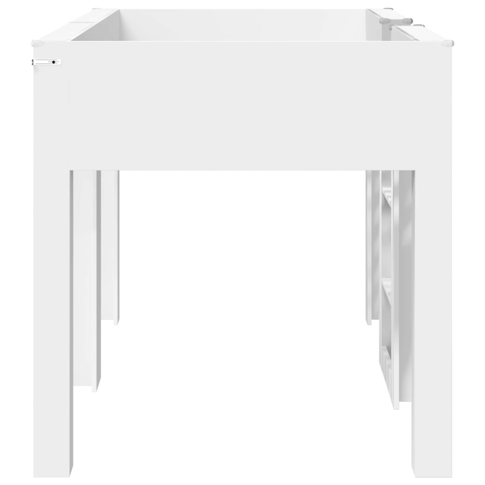 Bunk Bed voor Kinderen met matras Wit 100 x 200 cm Bewerkt hout