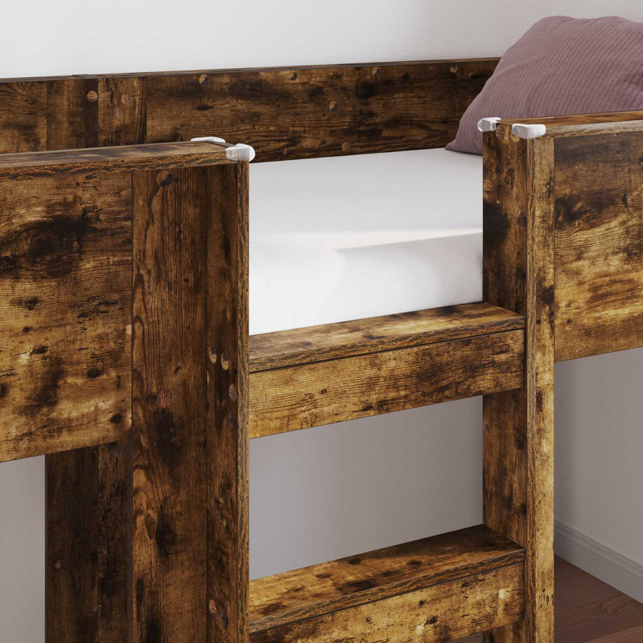 Bunk Bed voor Kinderen Gerookt eiken 100 x 200 cm Bewerkt hout