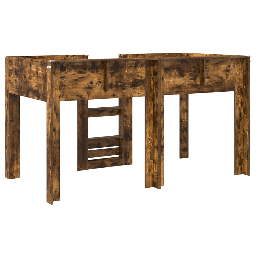 Bunk Bed voor Kinderen Gerookt eiken 100 x 200 cm Bewerkt hout