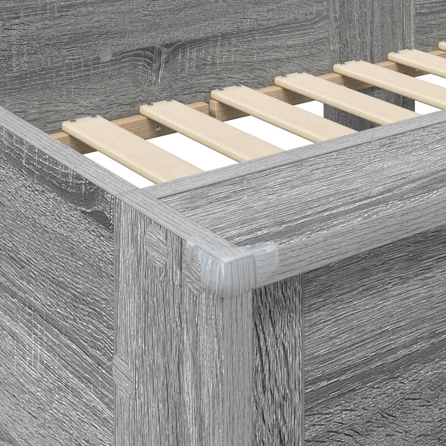 Bunk Bed voor Kinderen Grijs Sonoma 100 x 200 cm Bewerkt hout
