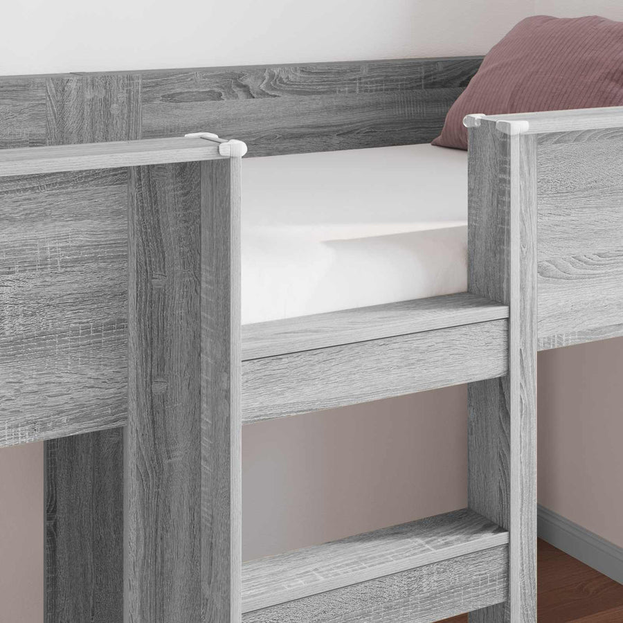 Bunk Bed voor Kinderen Grijs Sonoma 100 x 200 cm Bewerkt hout