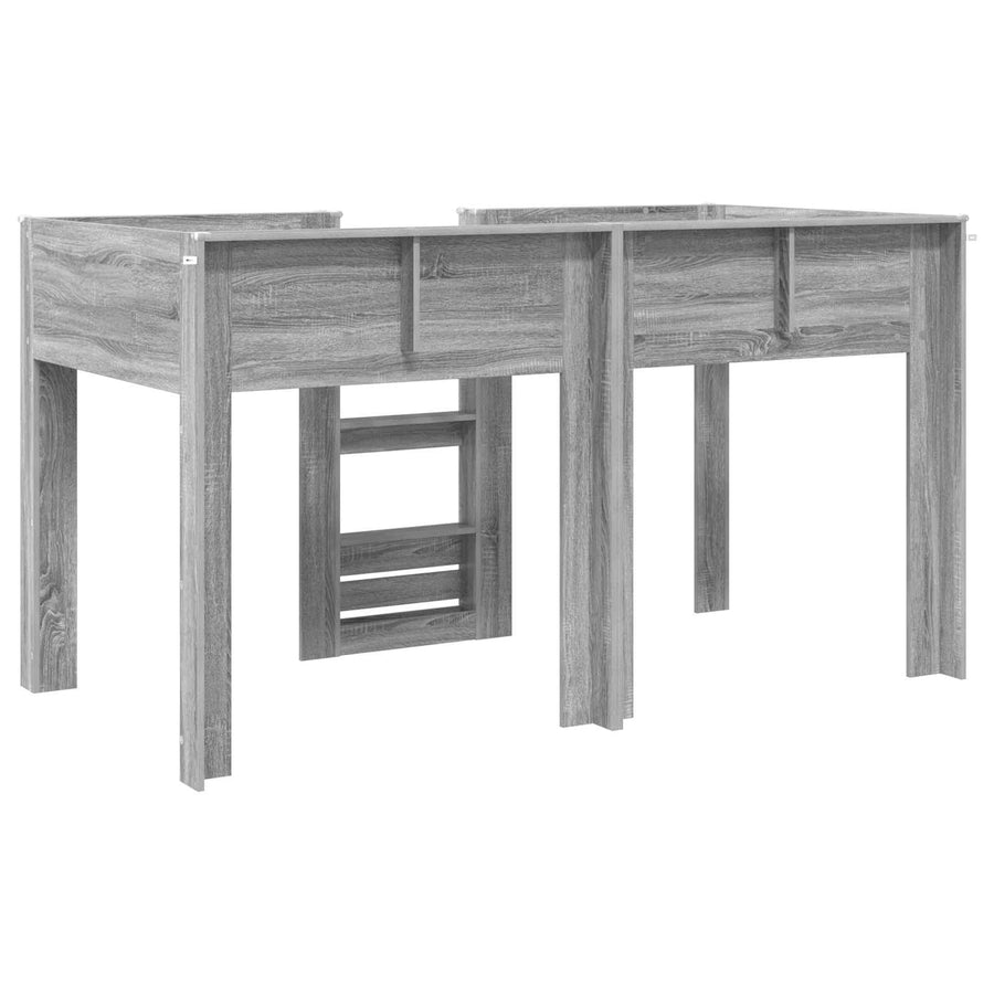 Bunk Bed voor Kinderen Grijs Sonoma 100 x 200 cm Bewerkt hout