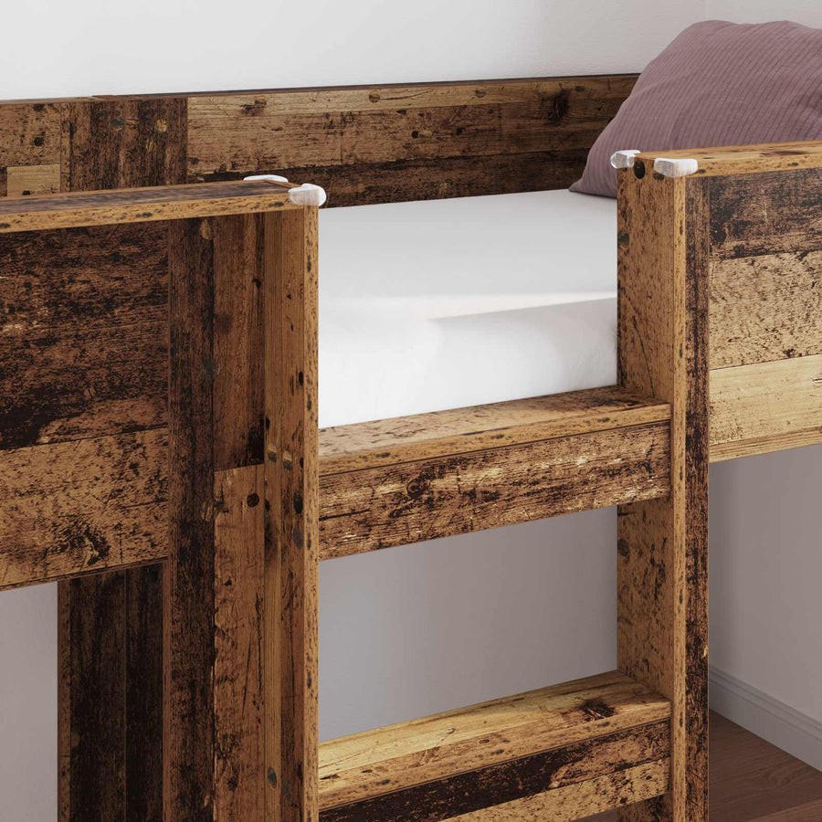 Bunk Bed voor Kinderen Oudhout 100 x 200 cm Bewerkt hout