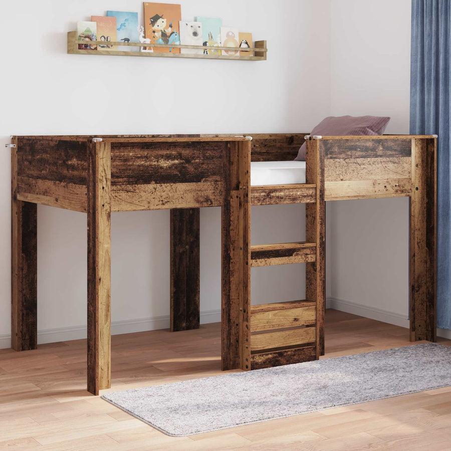 Bunk Bed voor Kinderen Oudhout 100 x 200 cm Bewerkt hout