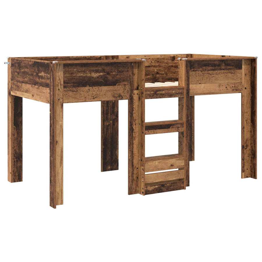 Bunk Bed voor Kinderen Oudhout 100 x 200 cm Bewerkt hout