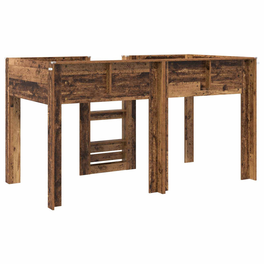 Bunk Bed voor Kinderen Oudhout 100 x 200 cm Bewerkt hout