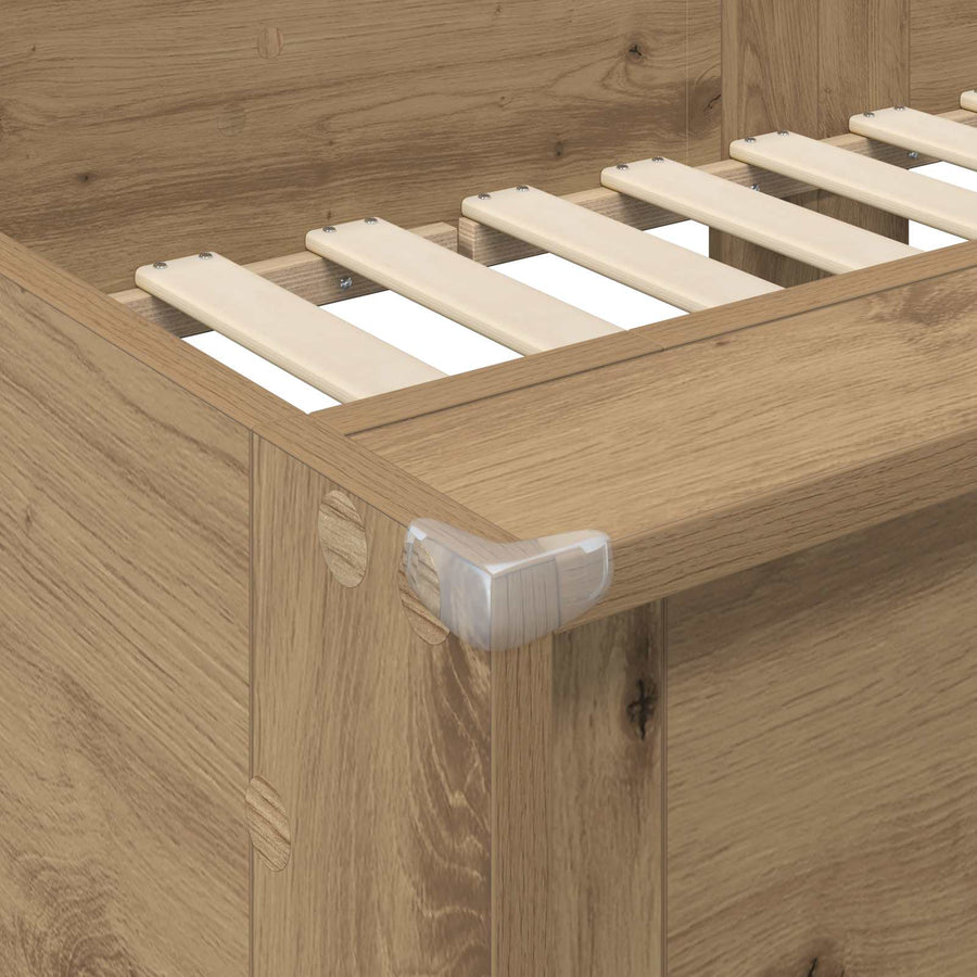 Bunk Bed voor Kinderen Artisan Eiken 100 x 200 cm Bewerkt hout