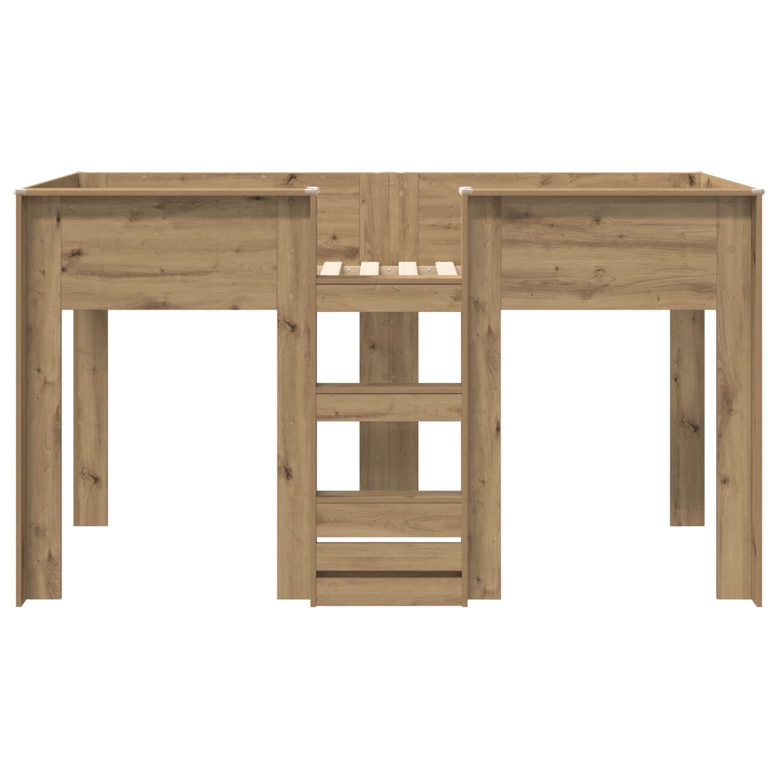 Bunk Bed voor Kinderen Artisan Eiken 100 x 200 cm Bewerkt hout